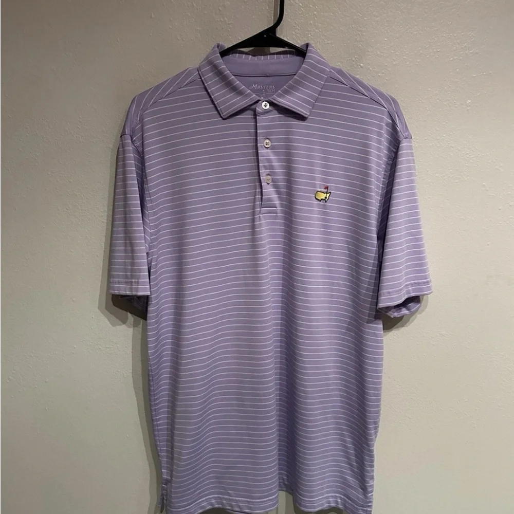 Masters Light Purple Polo with White Stripes - Picture 2 of 5